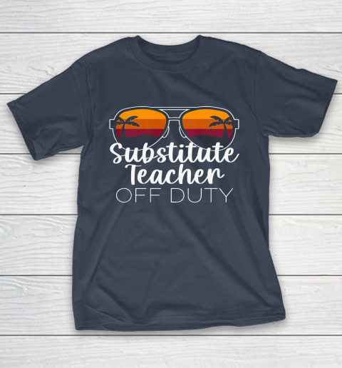 Substitute Teacher of the Deaf Off Duty Sunglasses Sunset T-Shirt 3