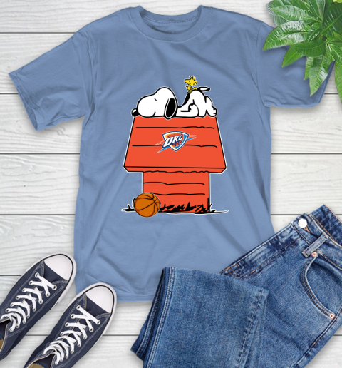 Oklahoma City Thunder NBA Basketball Snoopy Woodstock The Peanuts Movie T-Shirt 11