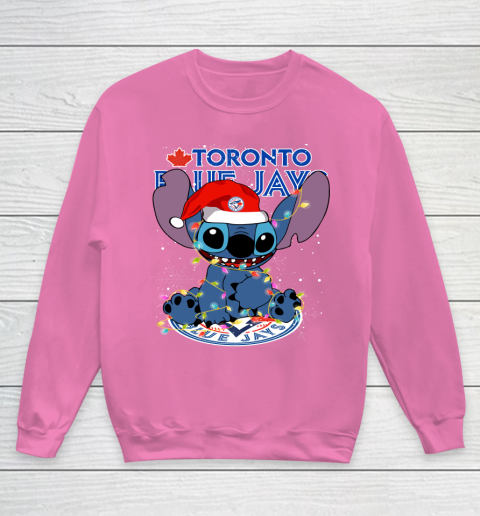 Toronto Blue Jays MLB noel stitch Baseball Christmas Youth Sweatshirt 3