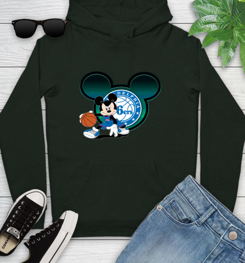 NBA Philadelphia 76ers Mickey Mouse Disney Basketball Youth Hoodie 13