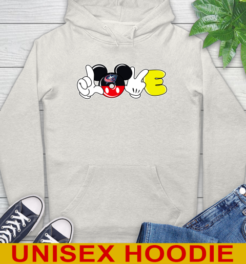 Columbus Blue Jackets NHL Hockey Love Mickey Disney Sports Hoodie 12