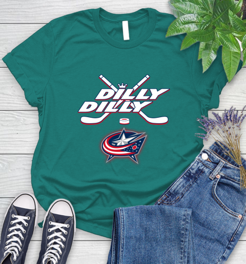 NHL Columbus Blue Jackets Dilly Dilly Hockey Sports Women's T-Shirt 12