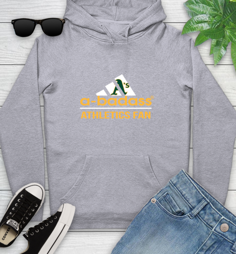 MLB A Badass Oakland Athletics Fan Adidas Baseball Sports Youth Hoodie 6