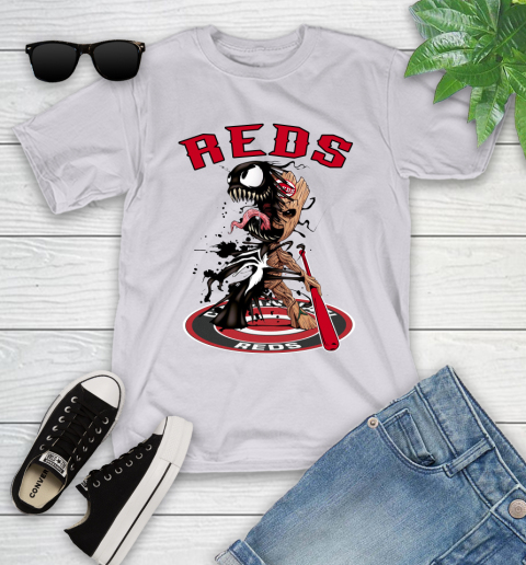 MLB Cincinnati Reds Baseball Venom Groot Guardians Of The Galaxy Youth T-Shirt 4