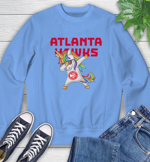 Atlanta Hawks NBA Basketball Funny Unicorn Dabbing Sports Sweatshirt 11