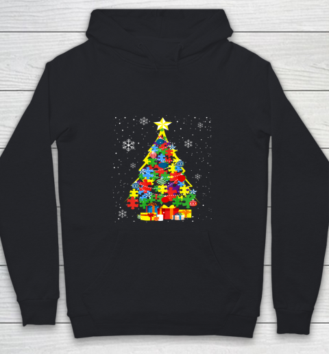 Autism Christmas Tree Gift For A Proud Autistic Person Youth Hoodie