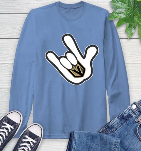 Vegas Golden Knights NHL Hockey Mickey Rock Hand Disney Long Sleeve T-Shirt 11