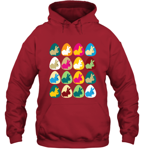 q3za easter rabbit inside easter egg color combination hoodie 23 front red