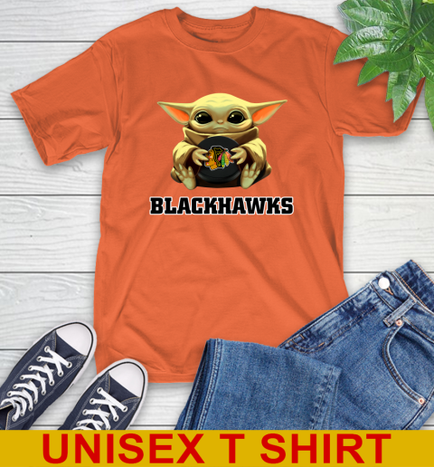 NHL Hockey Chicago Blackhawks Star Wars Baby Yoda Shirt 5