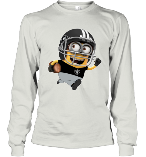 NFL Oakland Raiders Minions Disney Football Sports TXtPOXlAC3y long sleeve tee 14 95 151514 front ash