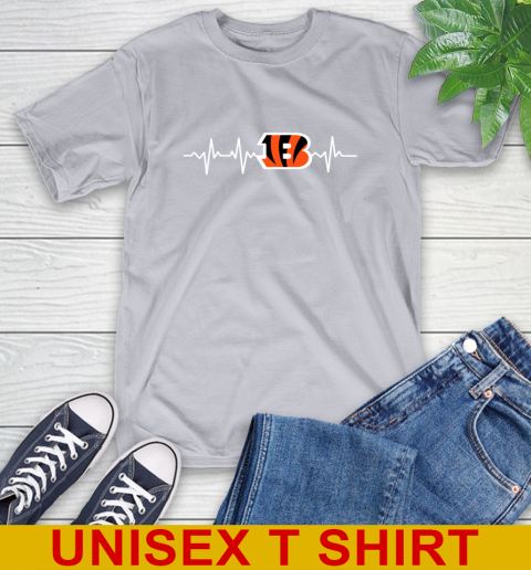 Cincinnati Bengals NFL Football Heart Beat Shirt T-Shirt 5
