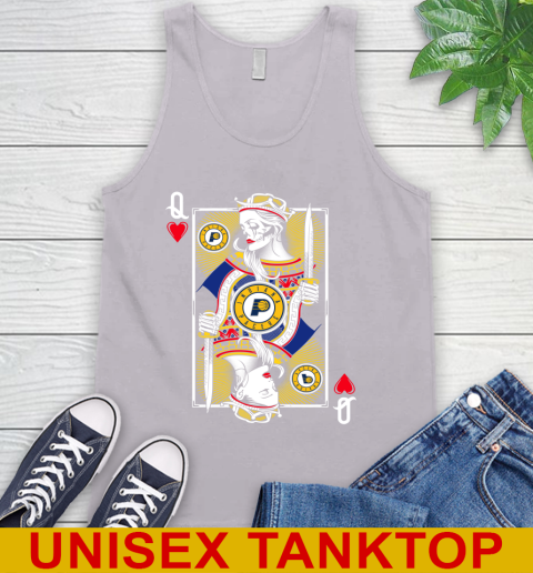 NBA Basketball Indiana Pacers The Queen Of Hearts Card Shirt Tank Top 3