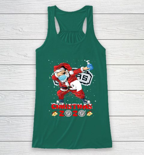 San Antonio Spurs Funny Santa Claus Dabbing Christmas 2020 NBA Racerback Tank 5