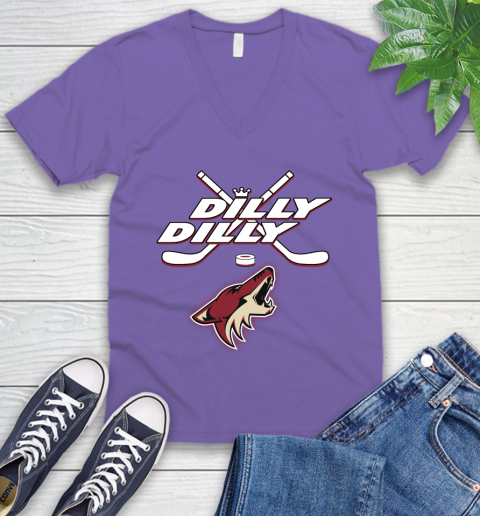 NHL Arizona Coyotes Dilly Dilly Hockey Sports V-Neck T-Shirt 10