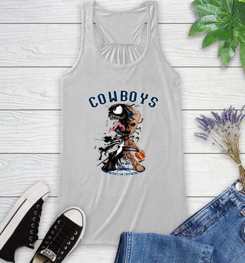 NFL Dallas Cowboys Football Venom Groot Guardians Of The Galaxy Racerback Tank