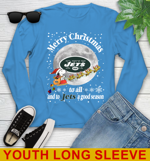New York Jets Merry Christmas To All And To Jets A Good Season NFL Football Sports Youth Long Sleeve 8