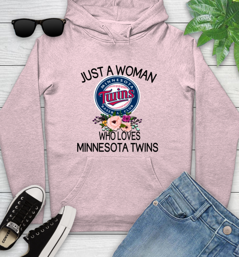 MLB Just A Woman Who Loves Minnesota Twins Baseball Sports Youth Hoodie 6