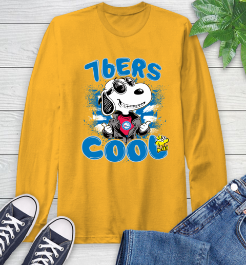 NBA Basketball Philadelphia 76ers Cool Snoopy Shirt Long Sleeve T-Shirt 2