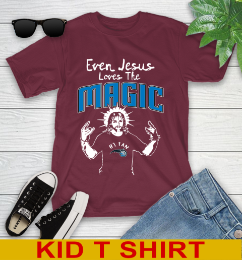 Orlando Magic NBA Basketball Even Jesus Loves The Magic Shirt Youth T-Shirt 5