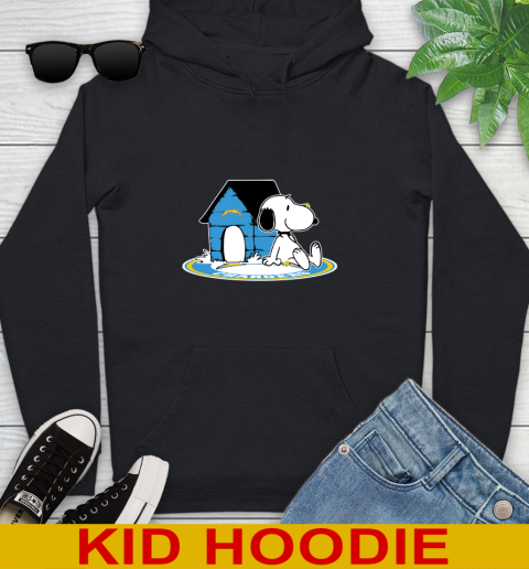 NFL Football Los Angeles Chargers Snoopy The Peanuts Movie Shirt Youth Hoodie 2