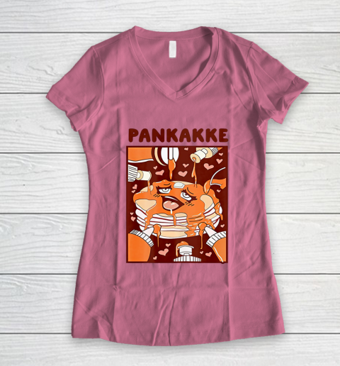 Pankakke Food Funny Cake Cupkakke Women's V-Neck T-Shirt 7