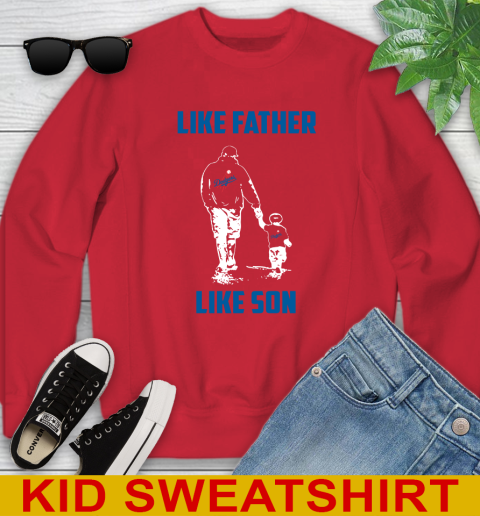 Los Angeles Dodgers MLB Baseball Like Father Like Son Sports Youth Sweatshirt 7