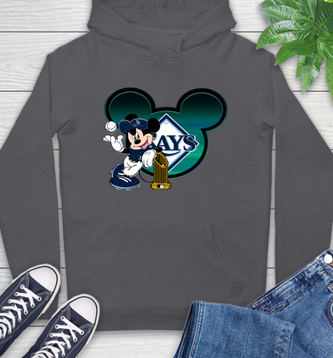 MLB Tampa Bay Rays The Commissioner's Trophy Mickey Mouse Disney Hoodie 7