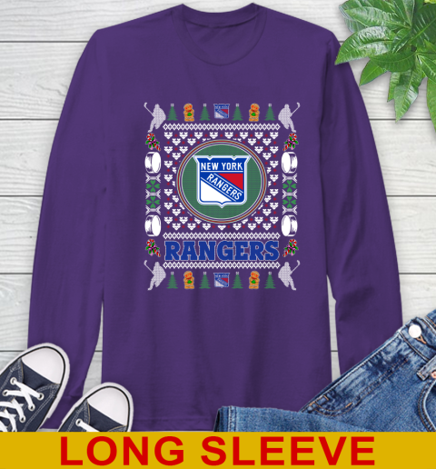 New York Rangers Merry Christmas NHL Hockey Loyal Fan Long Sleeve T-Shirt 5