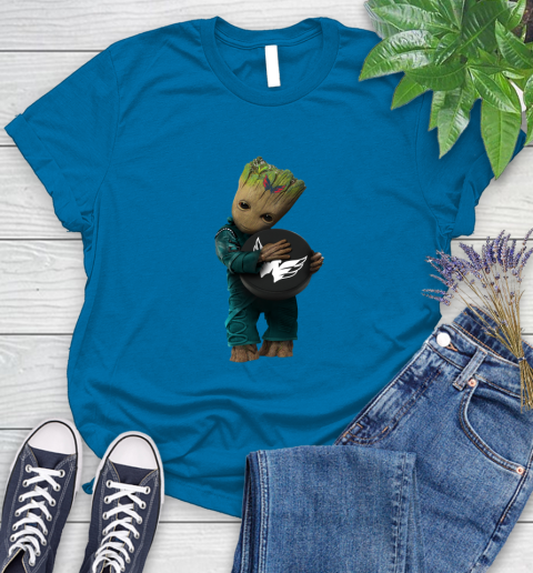 NHL Groot Guardians Of The Galaxy Hockey Sports Washington Capitals Women's T-Shirt 7