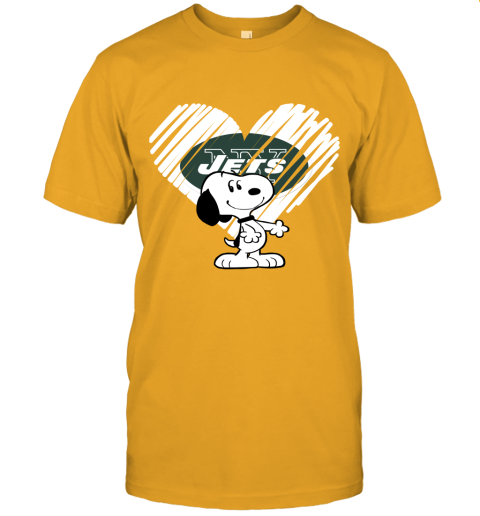1nfy i love new york jets snoopy in my heart nfl jersey t shirt 60 front gold