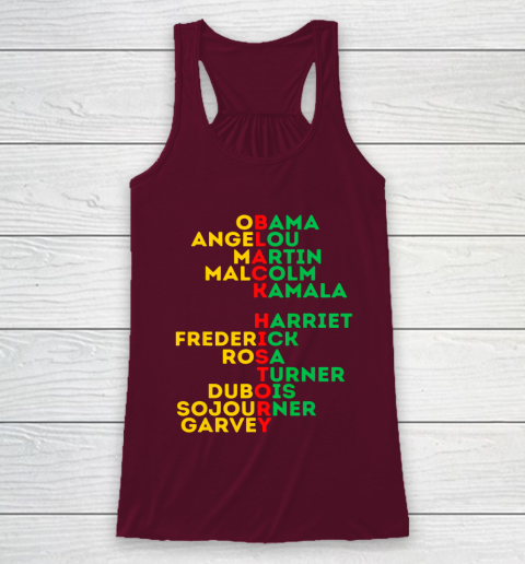 Black History Month Dream Like Leaders African American Love Racerback Tank 2