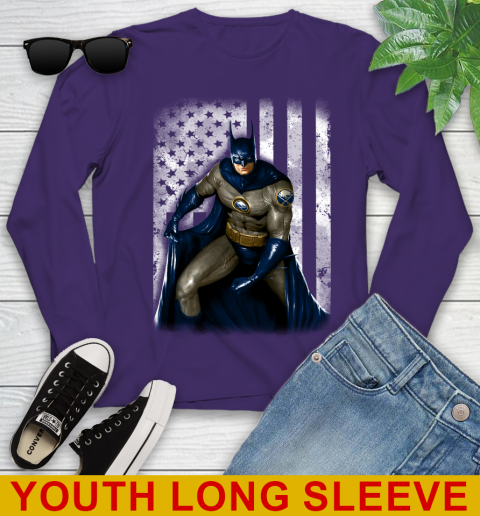 Buffalo Sabres NHL Hockey Batman DC American Flag Shirt Youth Long Sleeve 4