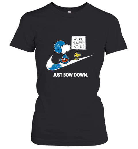 Detroit Lions Are Number One – Just Bow Down Snoopy Women's T-Shirt