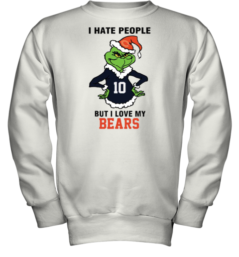 I Hate People But I Love My Bears Chicago Bears NFL Teams Youth Sweatshirt