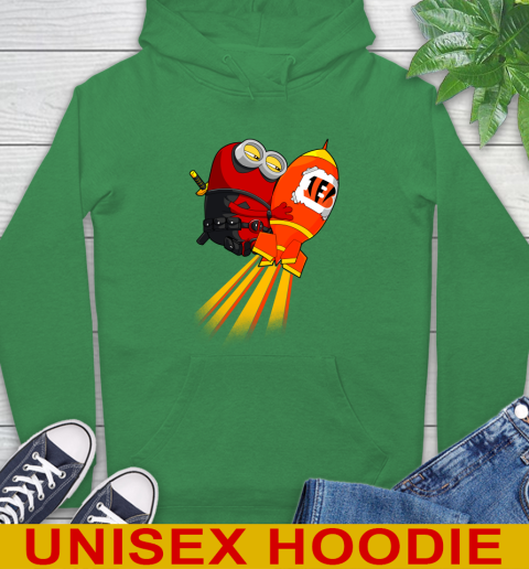 NFL Football Cincinnati Bengals Deadpool Minion Marvel Shirt Hoodie 8