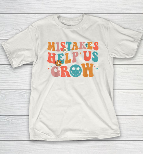 Groovy Growth Mindset Positive Retro Teachers Back To School Youth T-Shirt