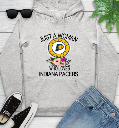 NBA Just A Woman Who Loves Indiana Pacers Basketball Sports Youth Hoodie