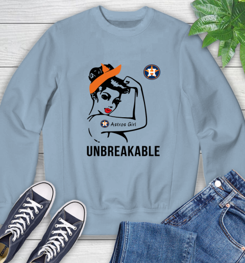 MLB Houston Astros Girl Unbreakable Baseball Sports Sweatshirt 5