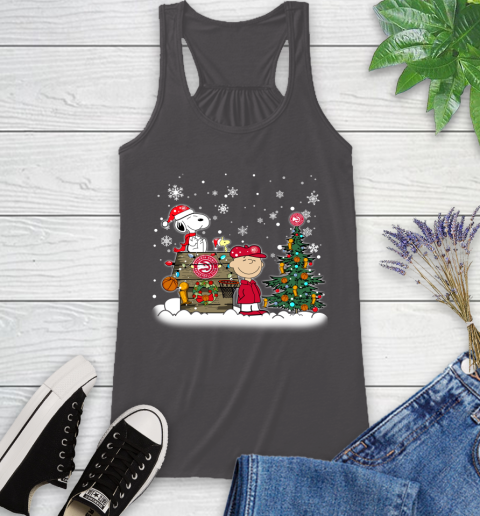 Atlanta Hawks NBA Basketball Christmas The Peanuts Movie Snoopy Racerback Tank 11