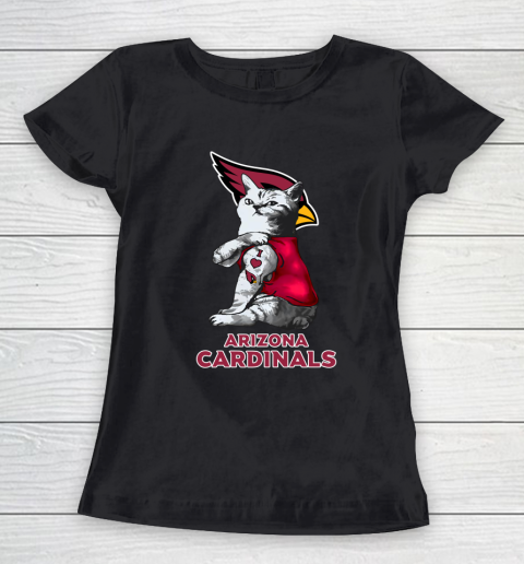 NFL Football My Cat Loves Arizona Cardinals Women's T-Shirt