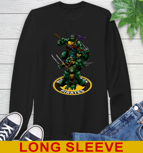 MLB Baseball Pittsburgh Pirates Teenage Mutant Ninja Turtles Shirt Long Sleeve T-Shirt 2