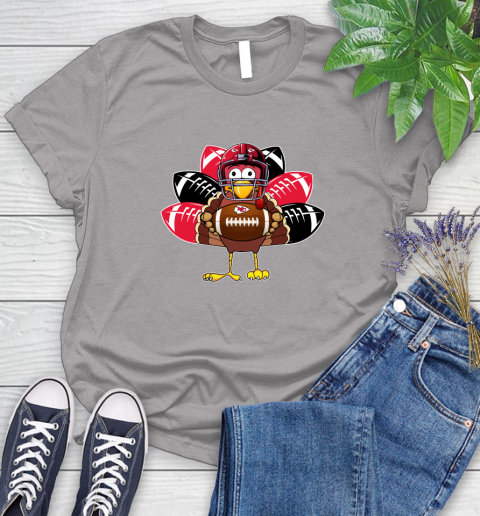 Kansas City Chiefs Turkey Thanksgiving Day Women's T-Shirt 5
