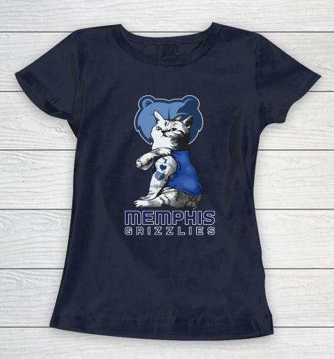NBA Basketball My Cat Loves Memphis Grizzlies Women's T-Shirt 2