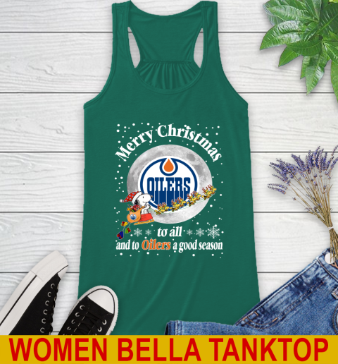 Edmonton Oilers Merry Christmas To All And To Oilers A Good Season NHL Hockey Sports Racerback Tank 5