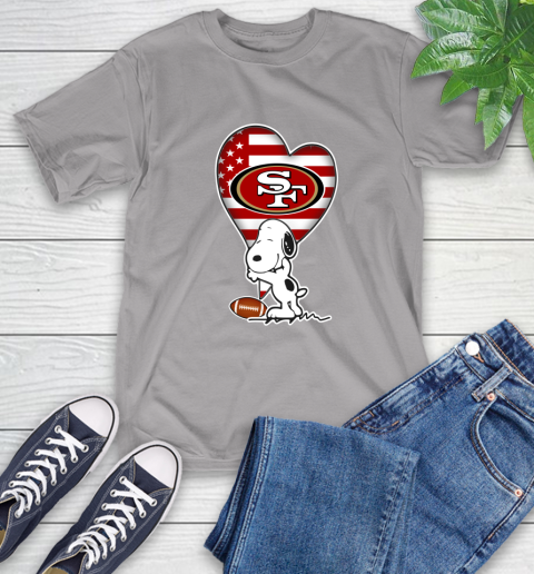 San Francisco 49ers NFL Football The Peanuts Movie Adorable Snoopy T-Shirt 6
