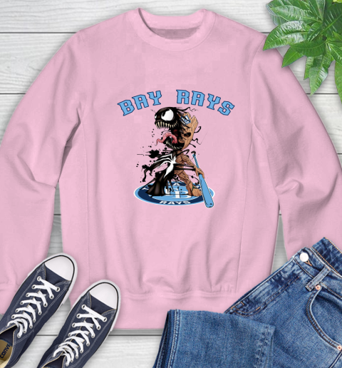MLB Tampa Bay Rays Baseball Venom Groot Guardians Of The Galaxy Sweatshirt 9