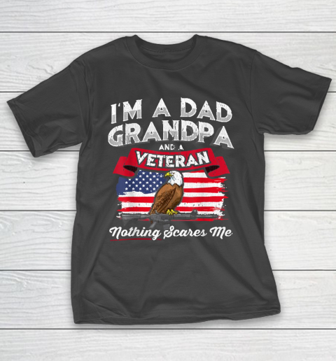 Grandpa Funny Gift Apparel  I'm A Dad Grandpa Veteran Father's Day Gift T-Shirt