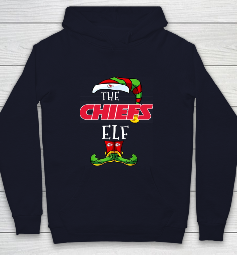 Kansas City Chiefs Christmas ELF Funny NFL Youth Hoodie 2