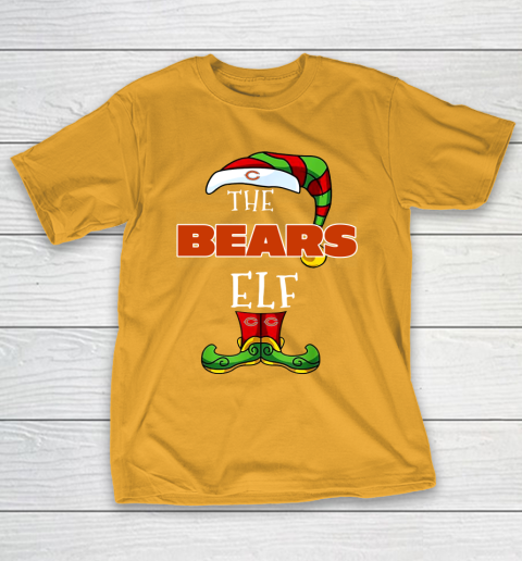 Chicago Bears Christmas ELF Funny NFL T-Shirt Tee For Sports