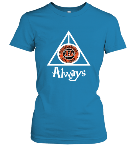 Always Love The Cincinnati Bengals x Harry Potter Mashup NFL qhpz always love the cincinnati bengals x harry potter ladies t shirt 20 front sapphire